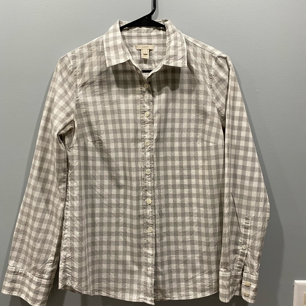 J crew long sleeve collard top